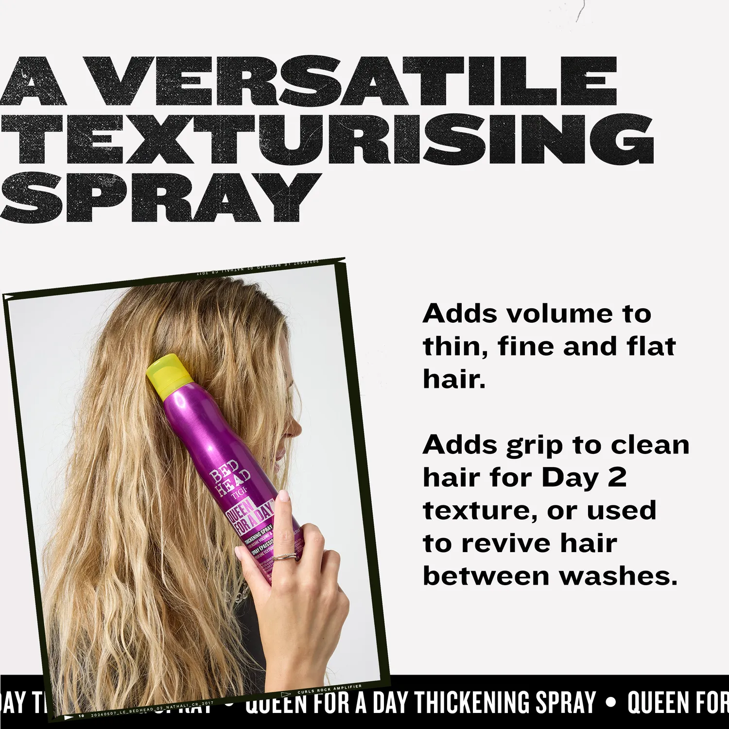 Tigi Bed Head Queen For A Day spray capelli fini volumizzante