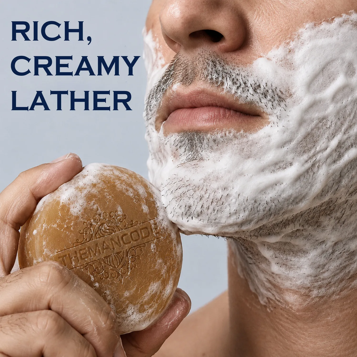 THEMANCODE Shaving Soap Set sapone da barba 4 pezzi sandalo