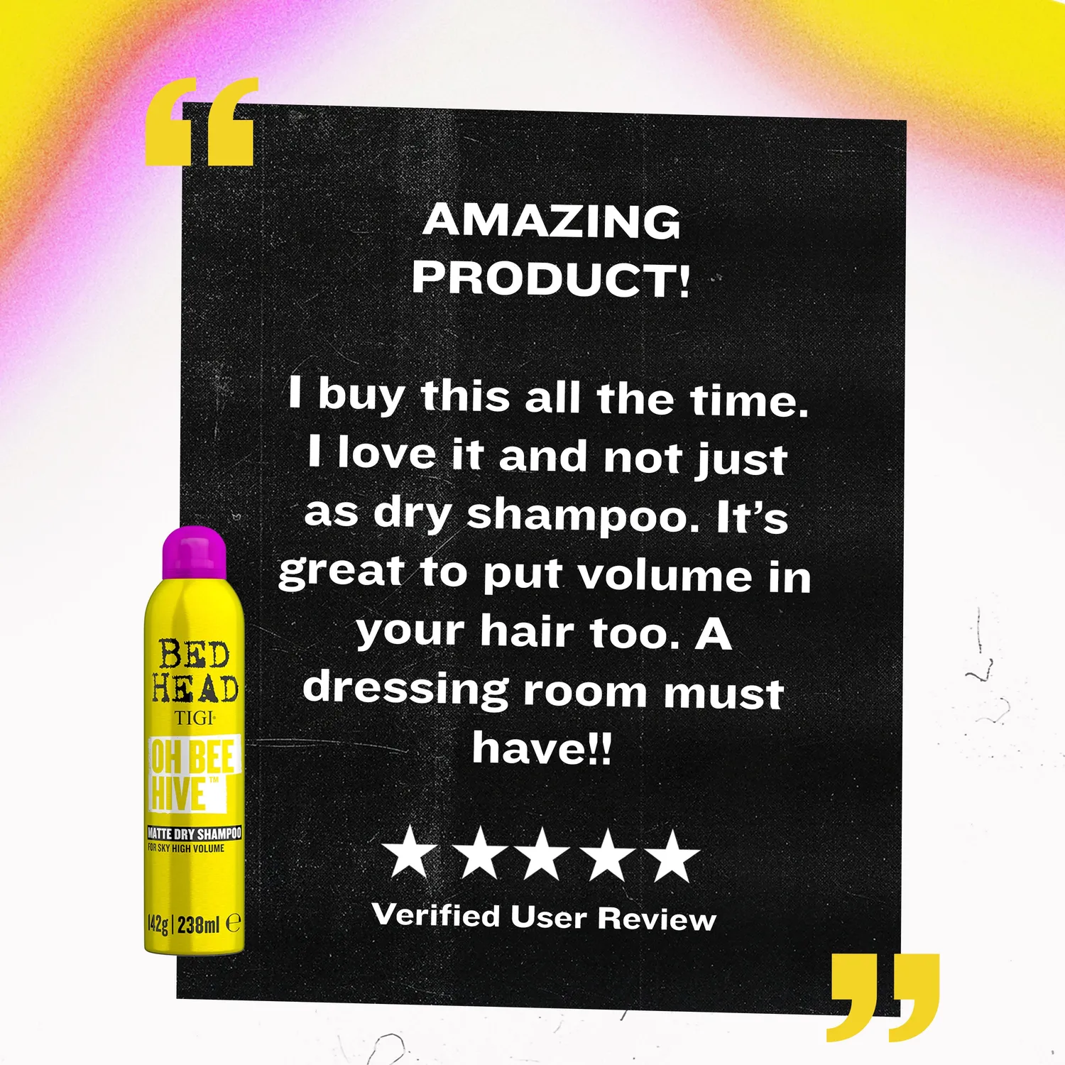 Tigi Bed Head Oh Bee Hive shampoo secco volumizzante