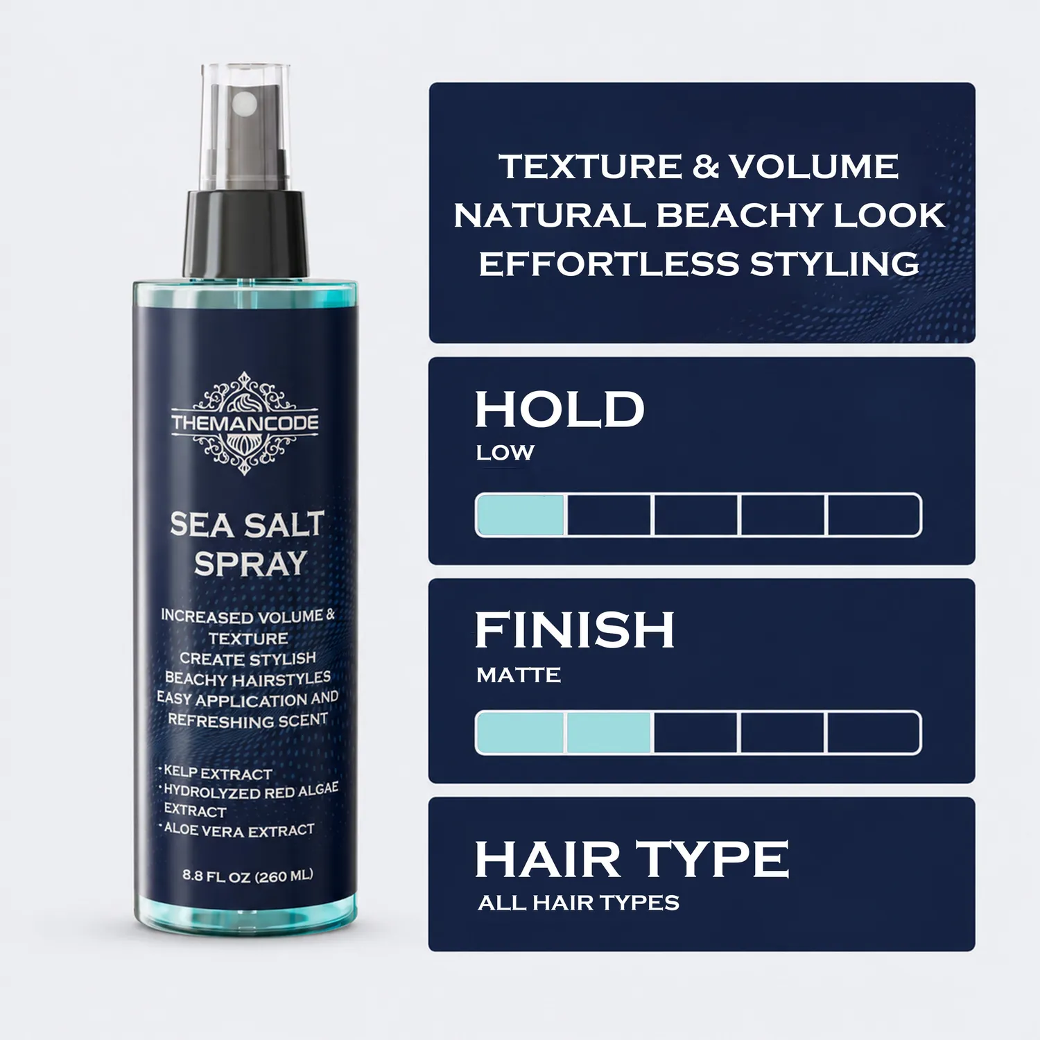 ThemanCode Sea Salt spray capelli 8,8 fl oz