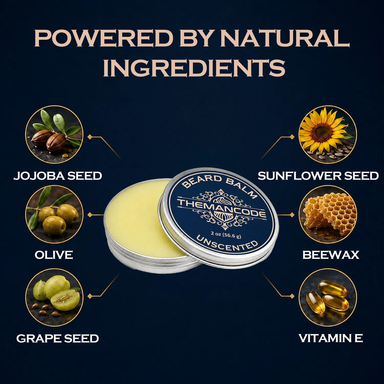 THEMANCODE Beard Balm balsamo barba senza profumo modellante