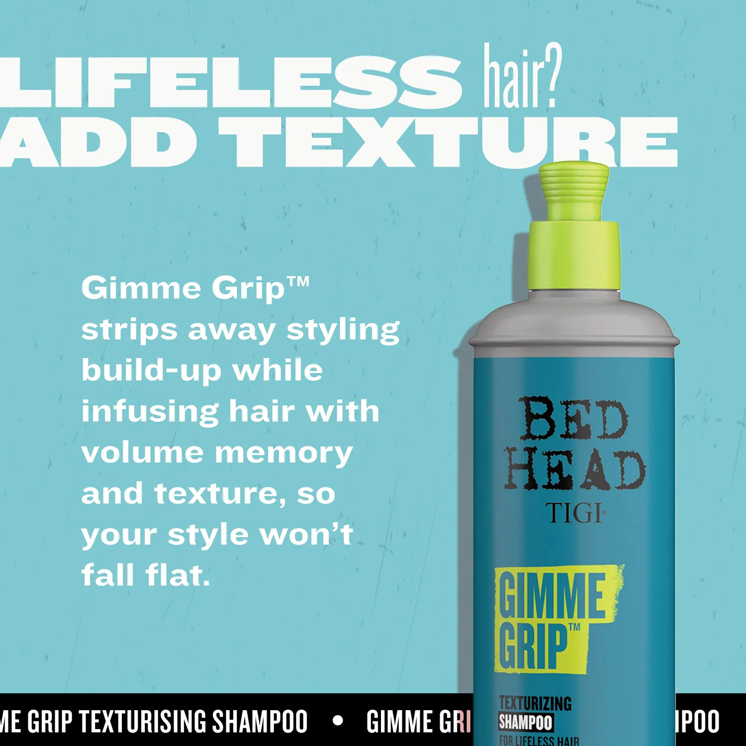Tigi Bed Head Gimme Grip shampoo capelli fini senza volume