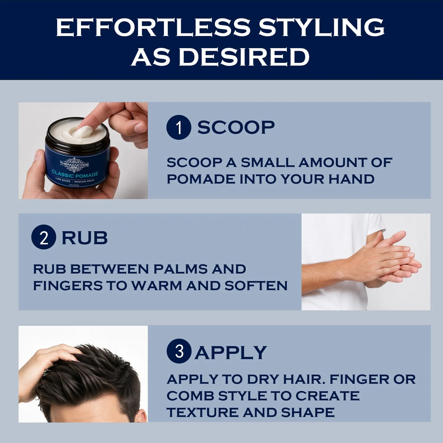 THEMANCODE Classic Pomade pomata capelli 4 oz tenuta media