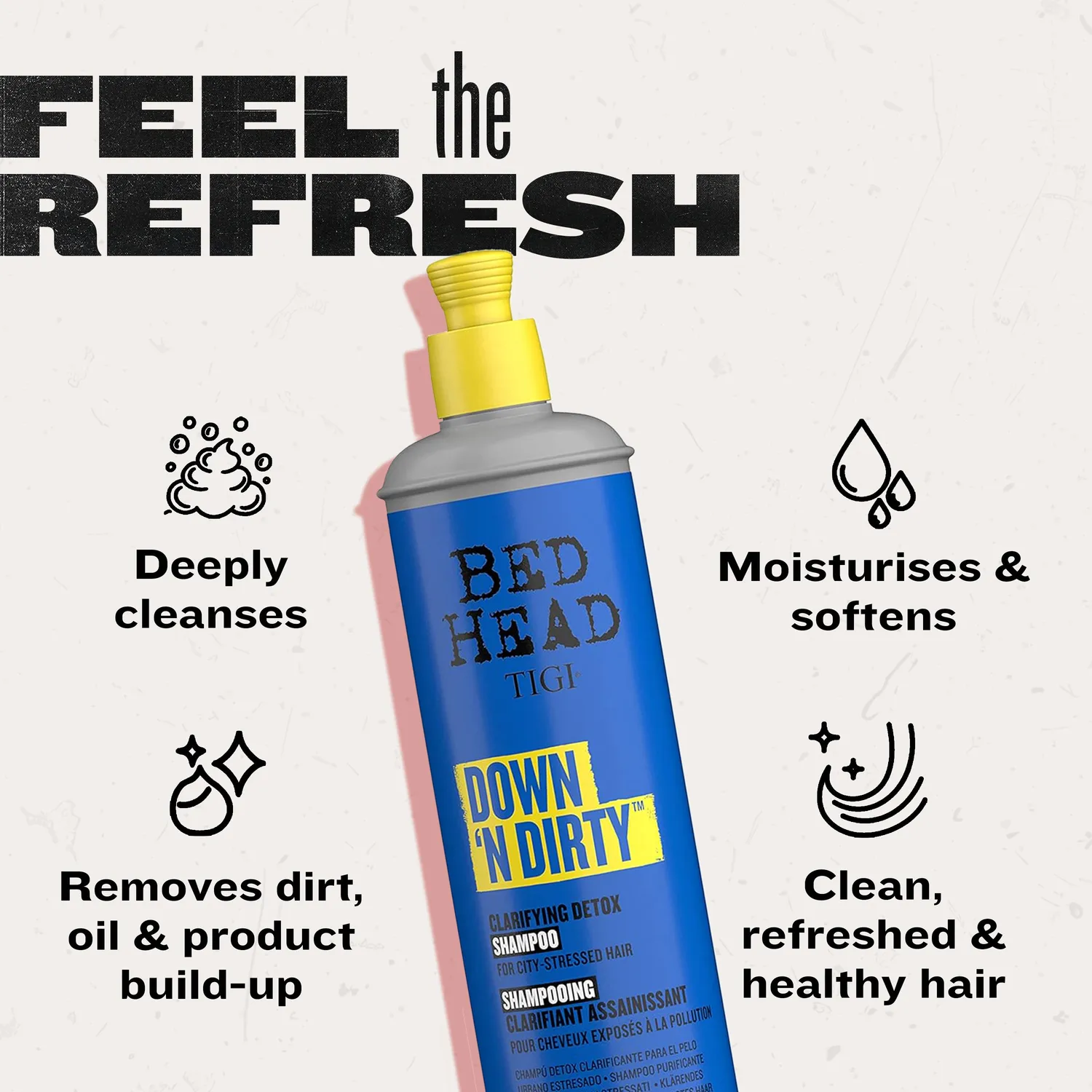 Tigi Bed Head Down N' Dirty shampoo purificante detox