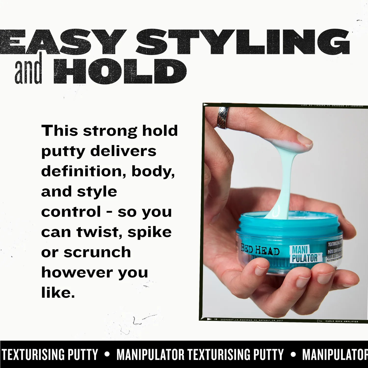 Tigi Bed Head Manipulator pasta capelli tenuta forte