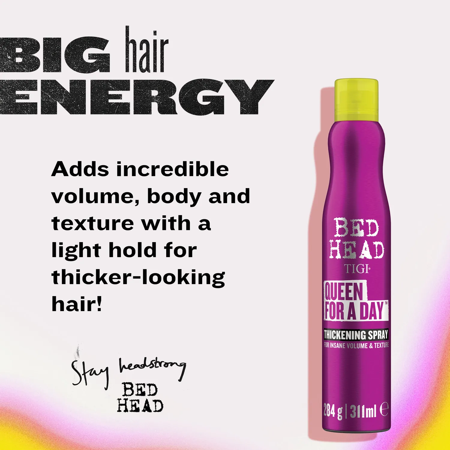Tigi Bed Head Queen For A Day spray capelli fini volumizzante