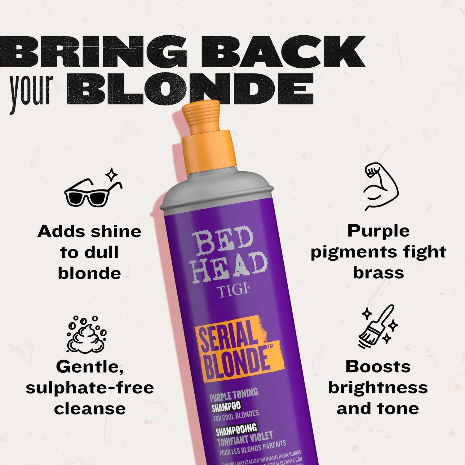 Tigi Bed Head Serial Blonde Shampoo Viola Biondi Freddi