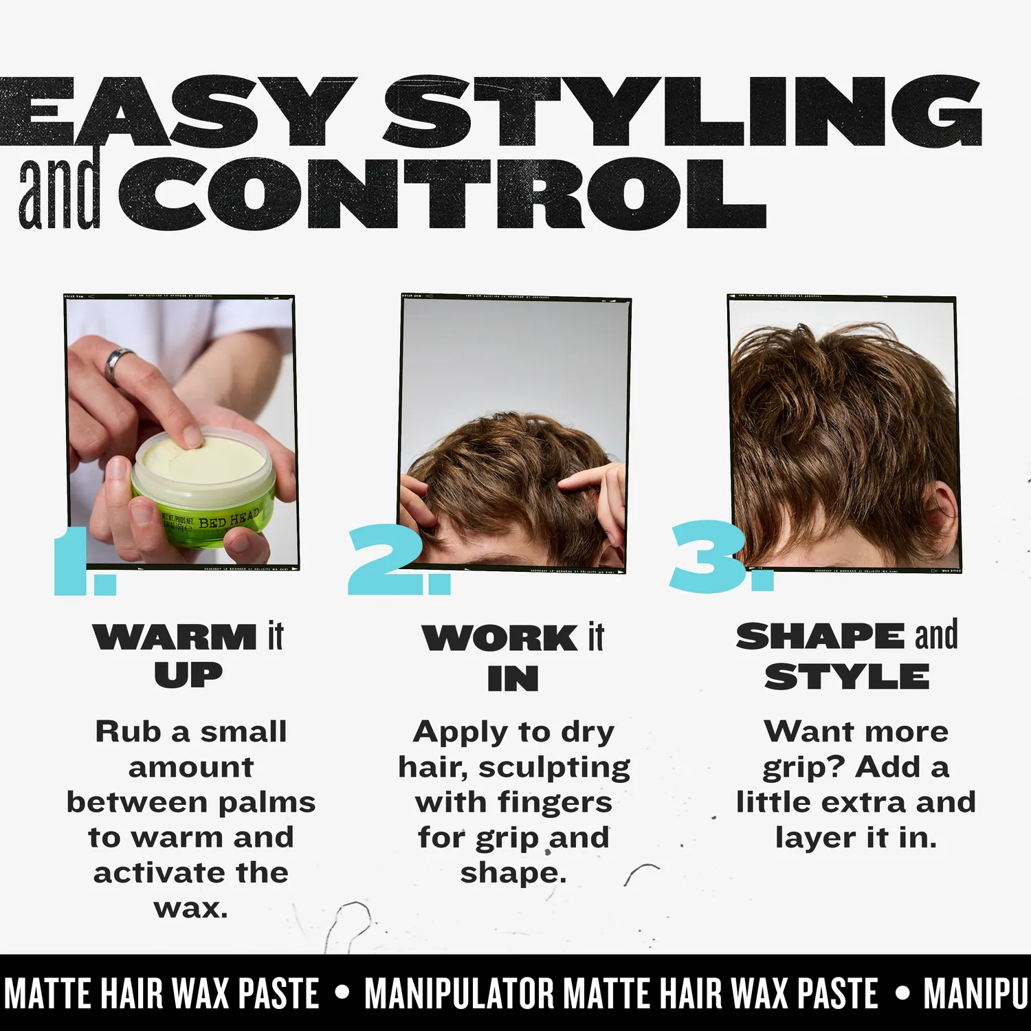 TIGI Bed Head Manipulator Matte Cera Capelli Opaca Forte