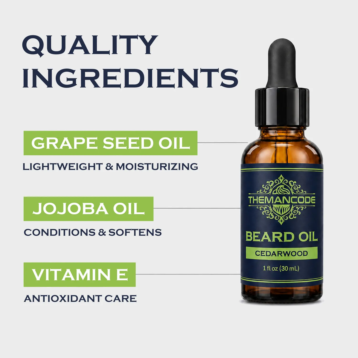 THEMANCODE Olio Barba al Cedro Leggero e Ammorbidente