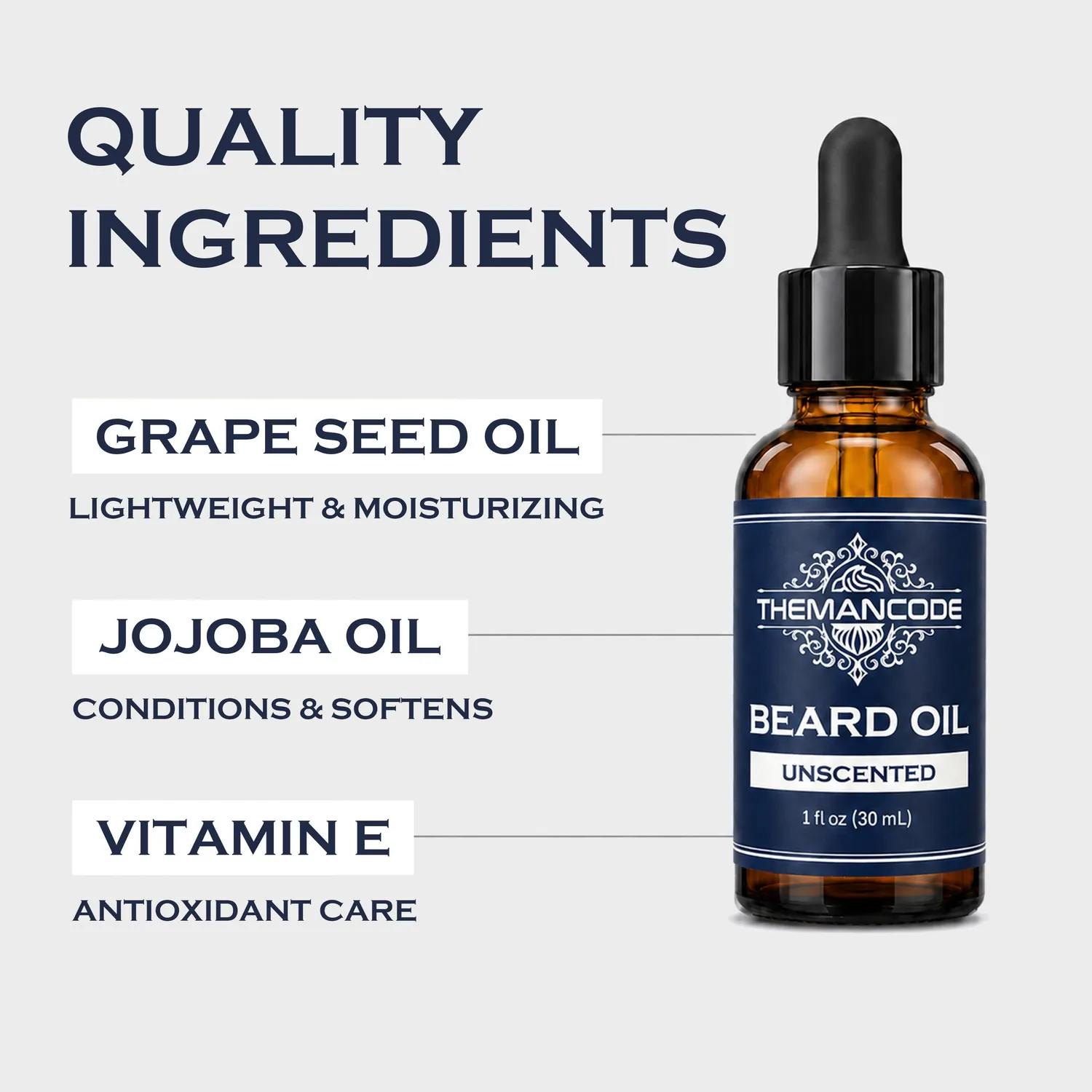 THEMANCODE Beard Oil olio barba senza profumo idratante
