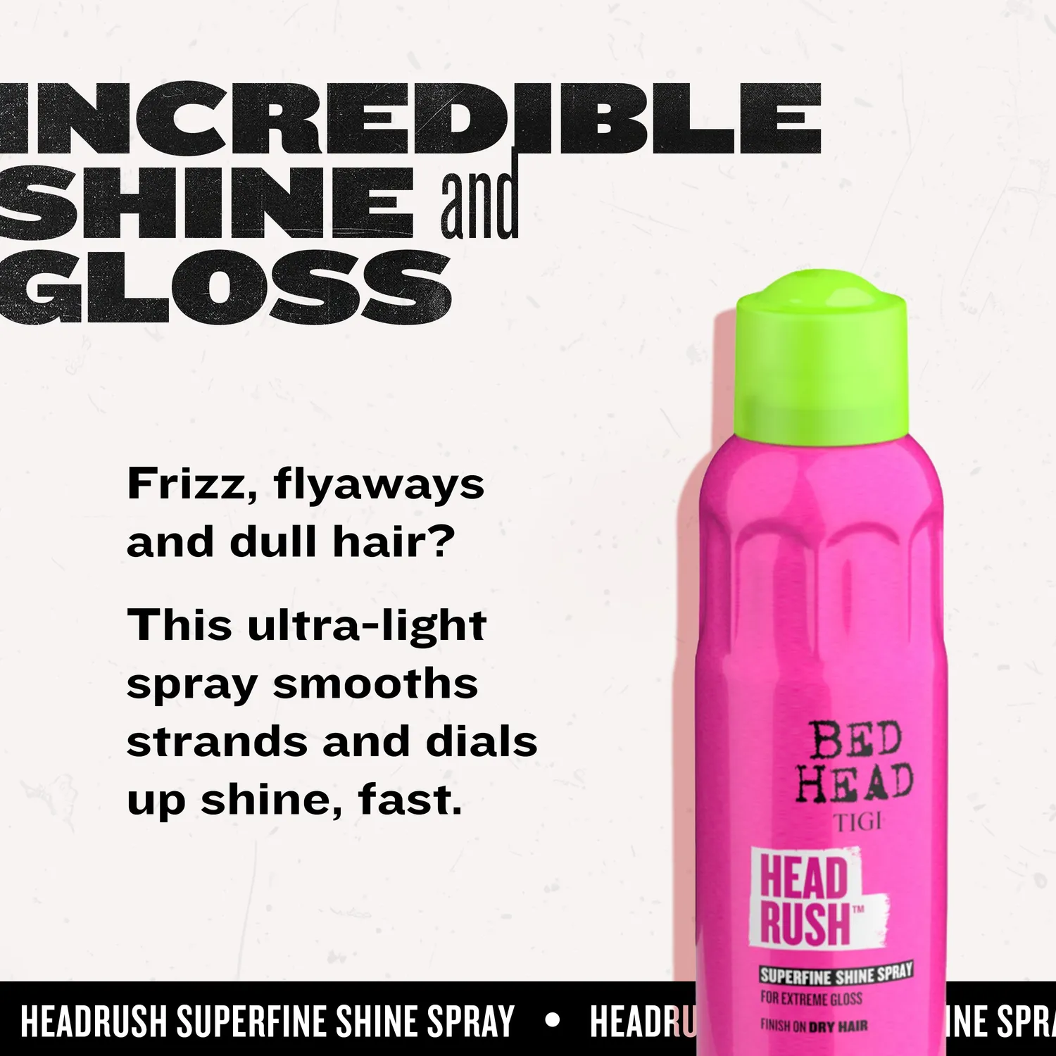 Tigi Bed Head Head Rush spray lucidante brillante