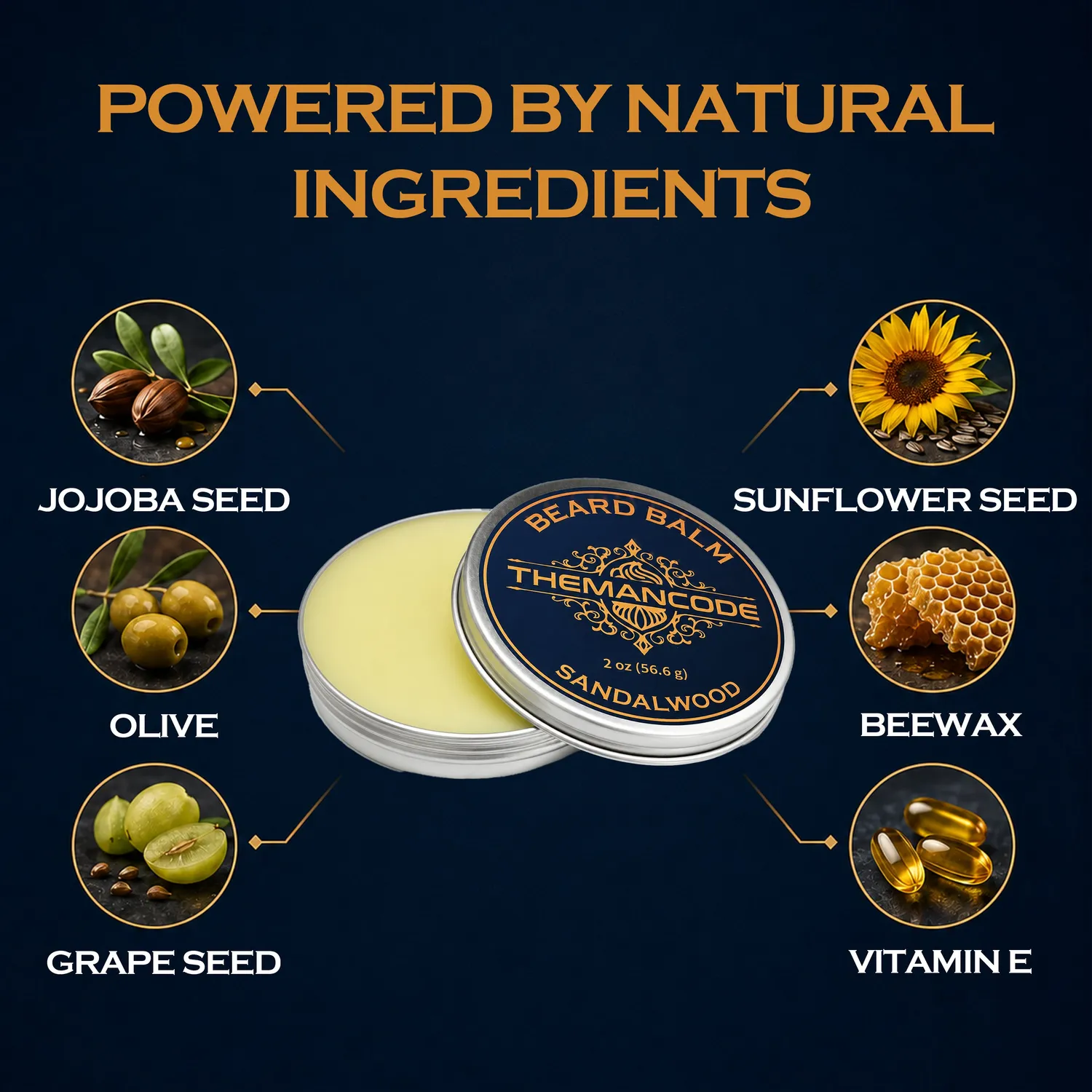 TheMancode Beard Balm balsamo barba sandalo morbido