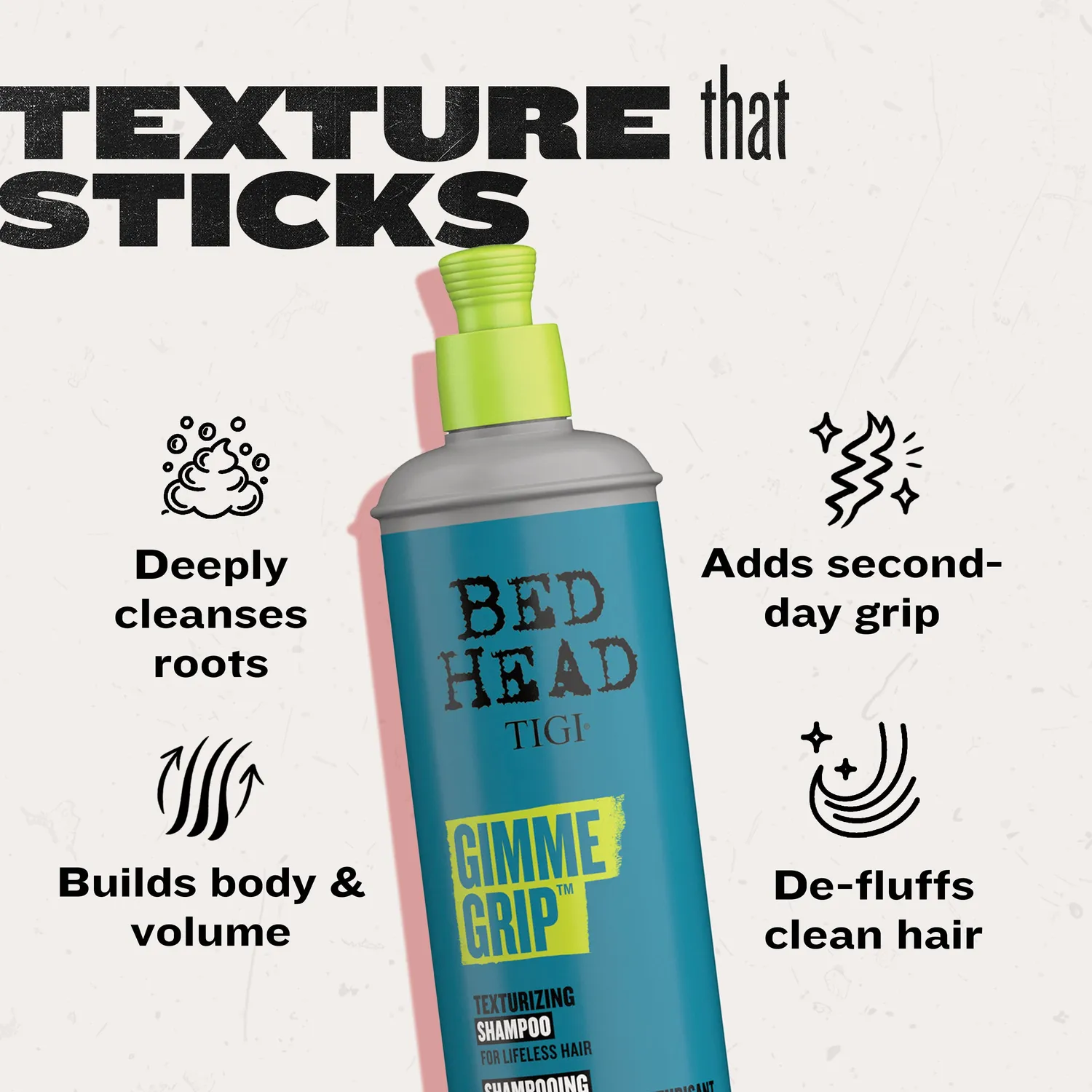 Tigi Bed Head Gimme Grip shampoo capelli fini senza volume