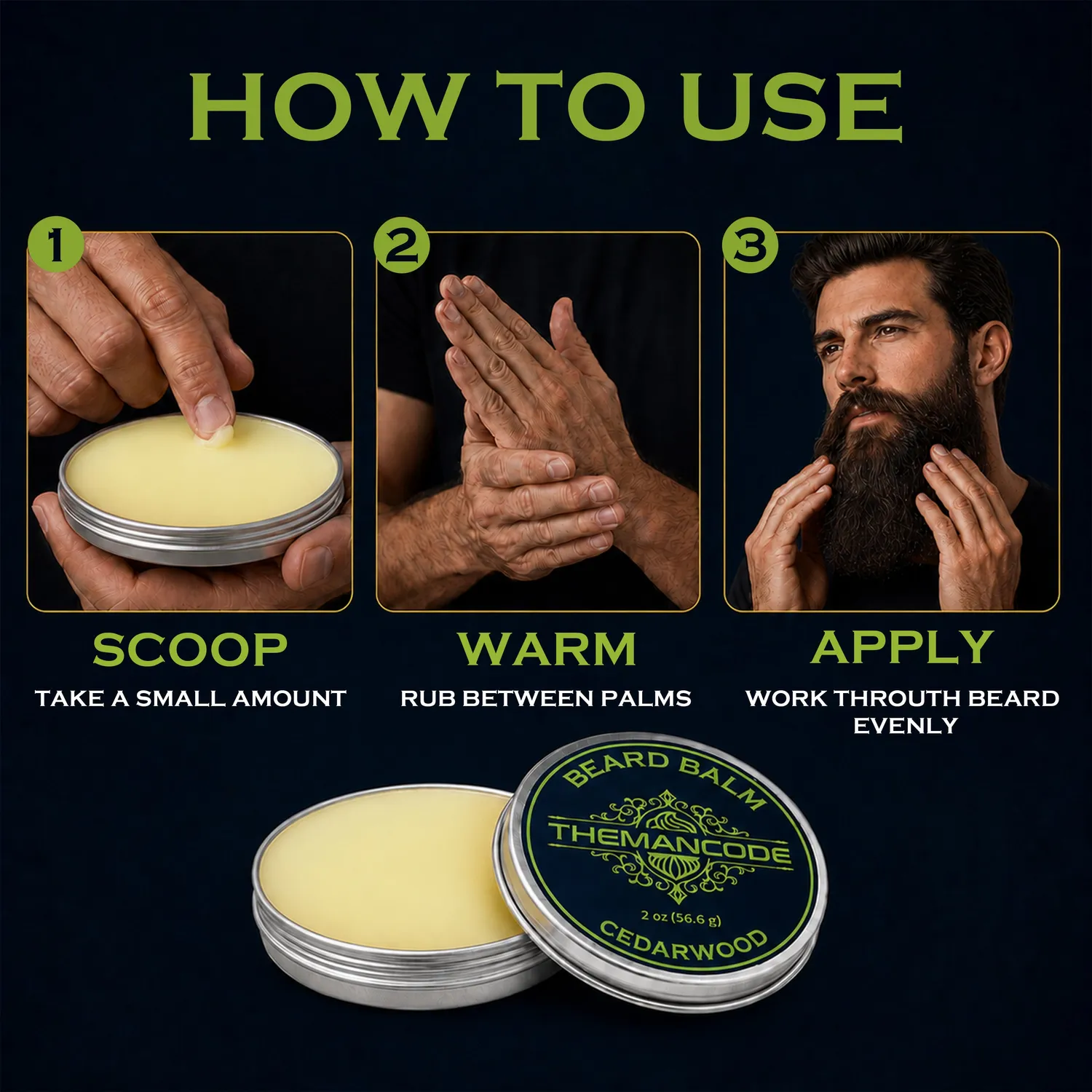 THEMANCODE Beard Balm balsamo barba cedro legnoso