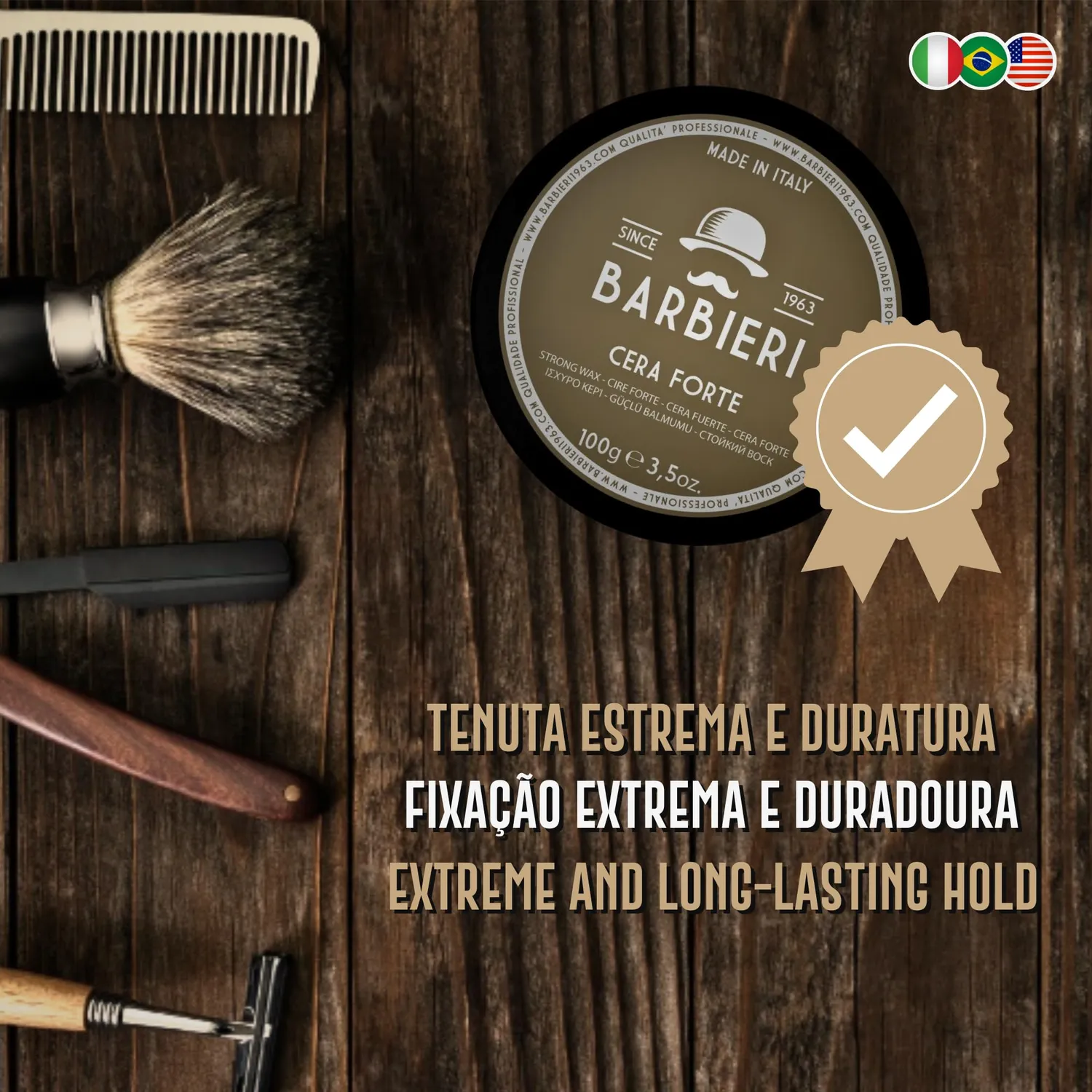 Barbieri Since 1963 Cera Forte capelli 100 gr effetto lucido