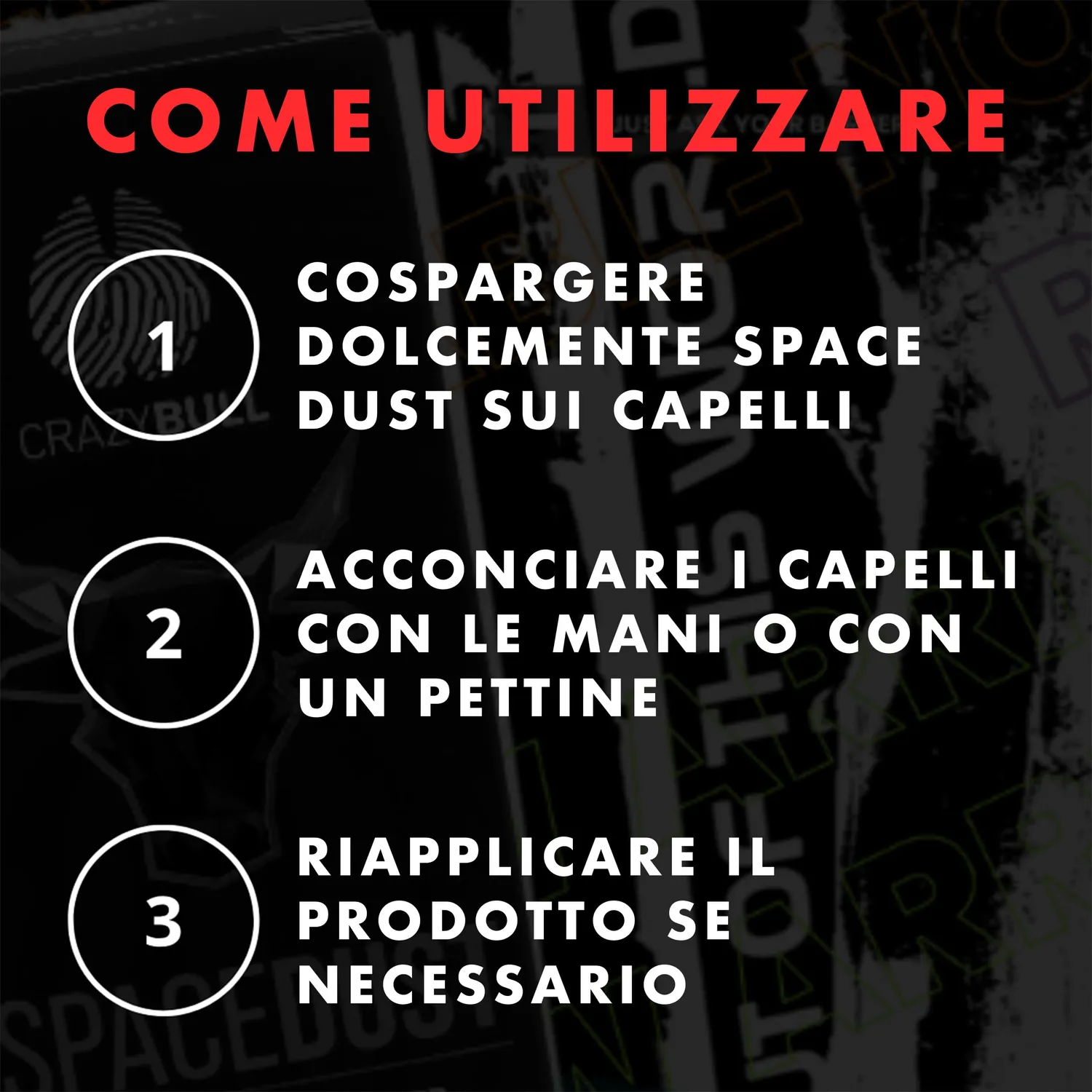 Crazy Bull Space Dust polvere volumizzante melone opaca
