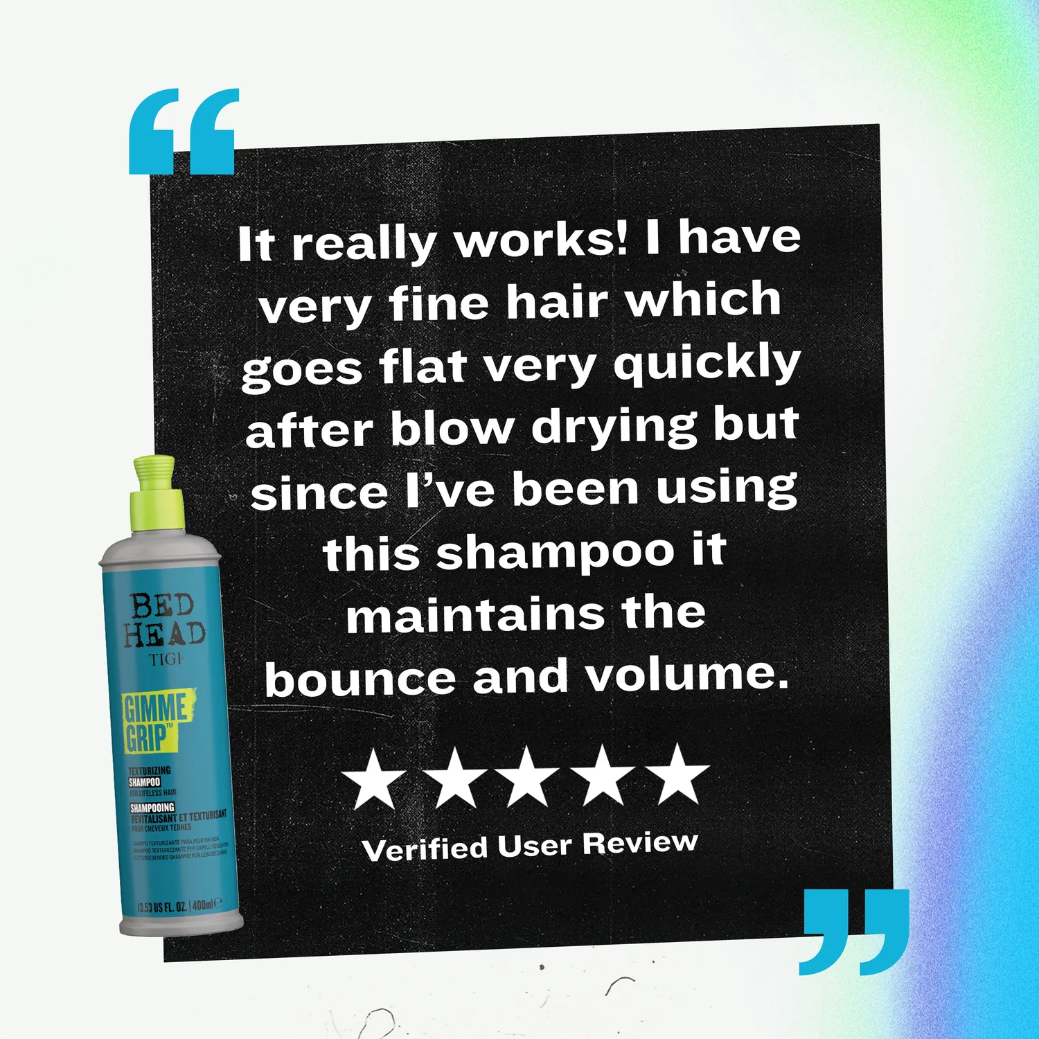Tigi Bed Head Gimme Grip shampoo capelli fini senza volume