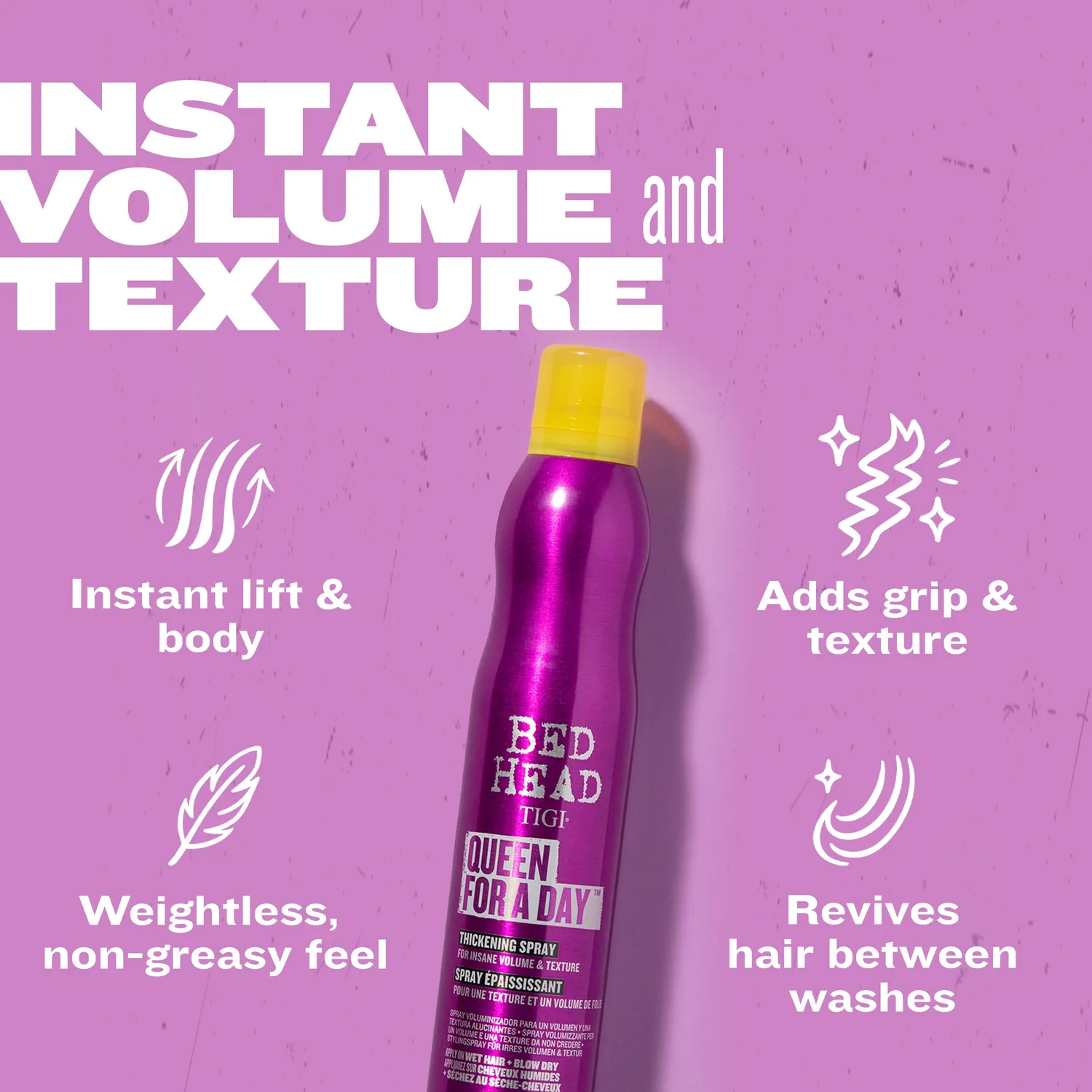 Tigi Bed Head Queen For A Day spray capelli fini volumizzante