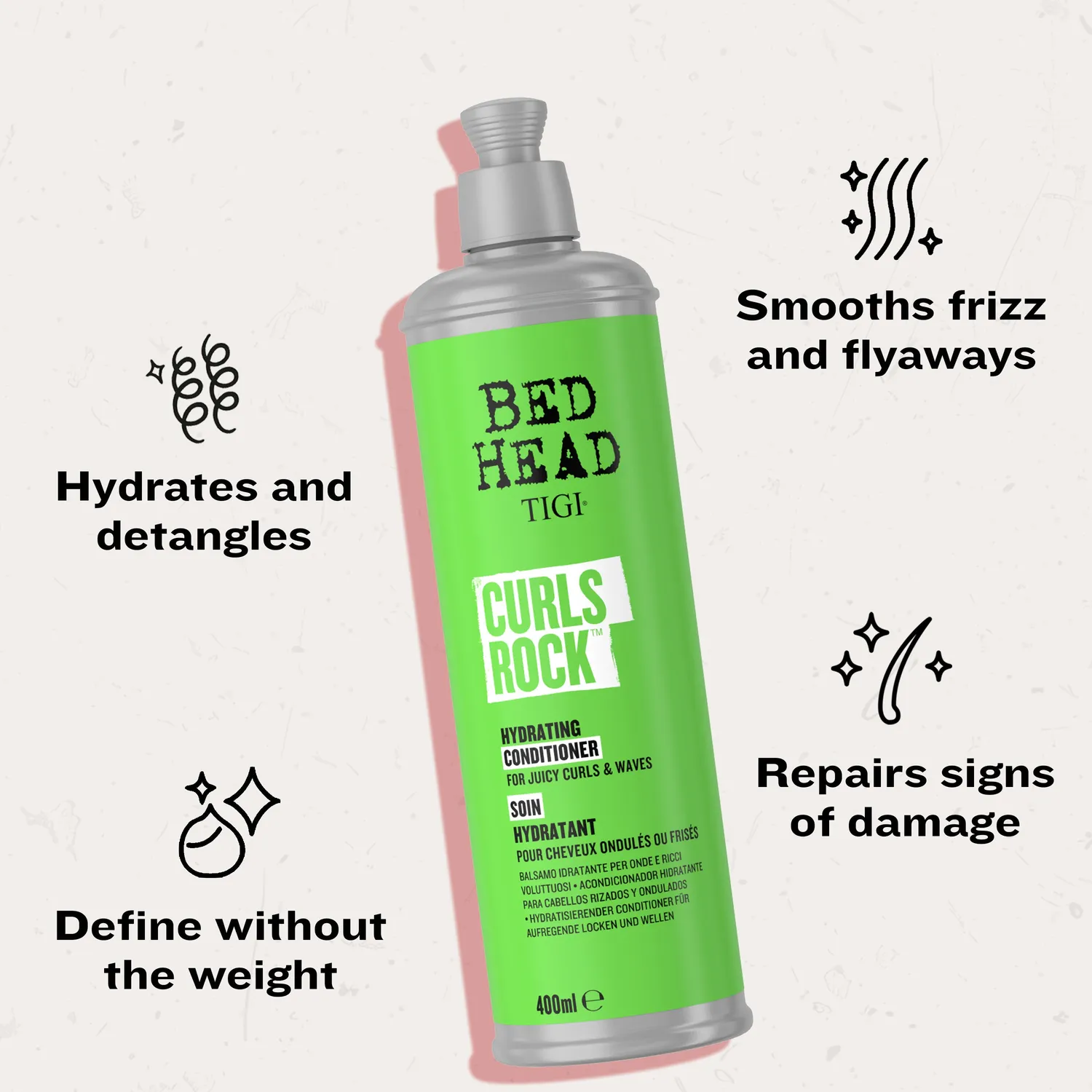 Tigi Bed Head Curls Rock balsamo idratante ricci e onde