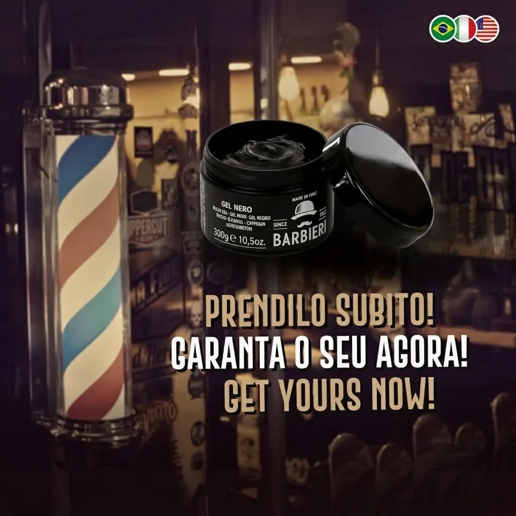 Barbieri Black Gel nero capelli uomo 300 g