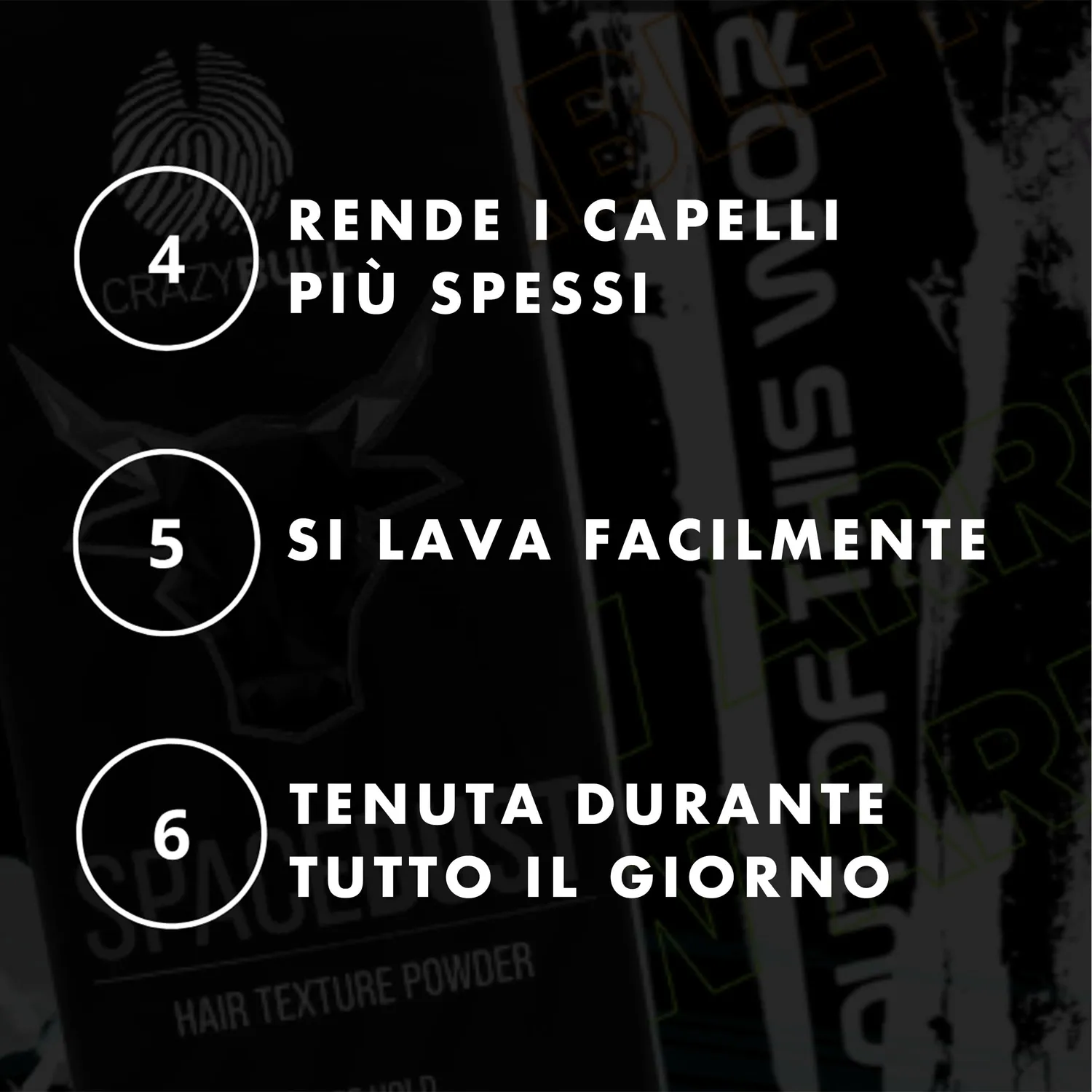 Crazy Bull Space Dust polvere volumizzante melone opaca