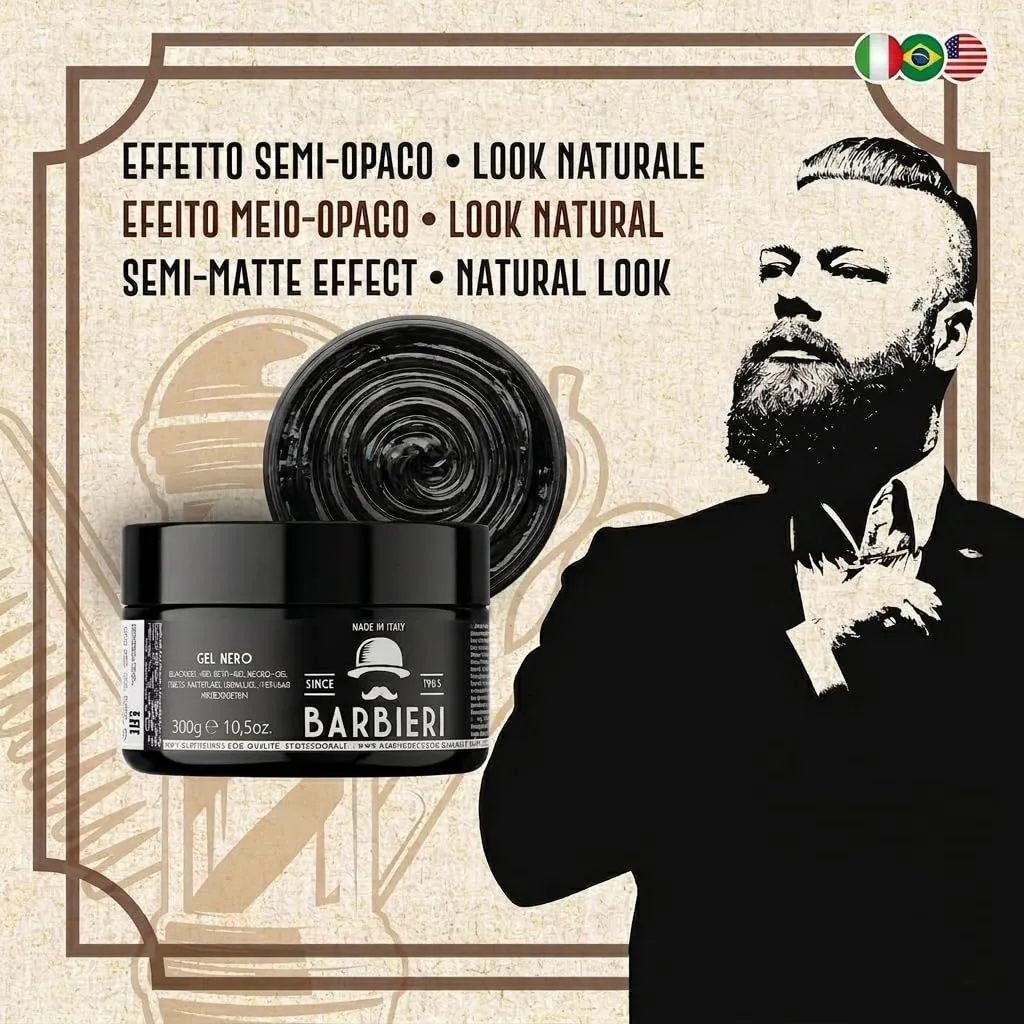 Barbieri Black Gel nero capelli uomo 300 g