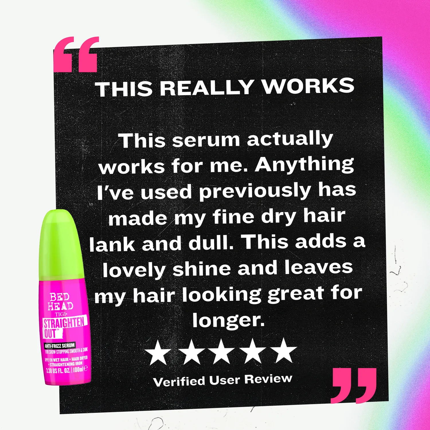 Tigi Bed Head Straighten Out siero anticrespo lisciante